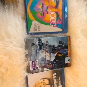 Brand New Sealed Blu-Ray Trio Bundle Inclu. “Jobs”